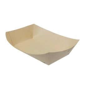 Barqueta Cartón de Bambú Kraft 700ml 20,5x15x5,2cm (500 Uds)