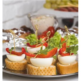 Pinchos de Bambú "Lazo" Natural 15cm (50 Uds)