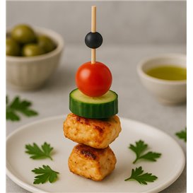 Pinchos de Bambú Decorado "Big Ball" Negro 12,5cm en caja (1.200 Uds)