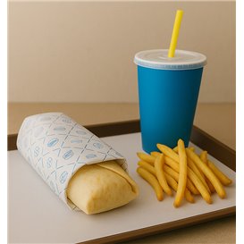 Envuelta Antigrasa Eco Azul 30x30cm (5.000 Uds)