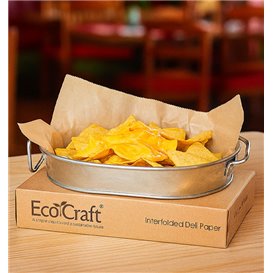 Envuelta Papel Antigrasa Kraft en Dispensador 37,5x27cm (6.000 Uds)