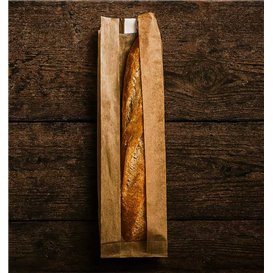 Bolsa de Papel Kraft Ventana 10+4x29cm (1000 Uds)