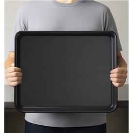 Bandeja Reutilizable PS Tray Negra 50x37cm (24 Uds)