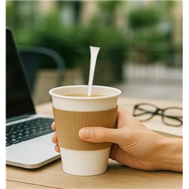 Agitador de Café Reutilizable CPLA Blanco 13cm (2.000 Uds)