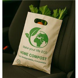 Bolsa Plástico Troquelada Bio Home Compost 20x33cm G80 (100 Uds)