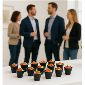 Vaso Degustación Reutilizable PS "Punto" Negro 60ml (750 Uds)