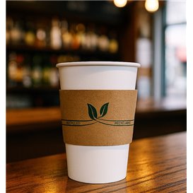 Funda para Vasos de Cartón Corrugada 8 Oz (1.000 Uds)