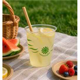 Vaso Compostable PLA "Green Spirit" Transparente 250ml (1250 Uds)