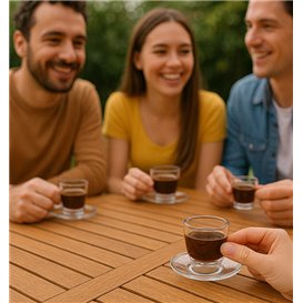 Taza Reutilizable Durable SAN "Espresso" Transparente 80ml (36 Uds)