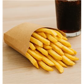 Caja Kraft para Patatas Fritas Grande 8,2x3,3x14,9cm (25 Uds)