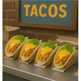 Envase de Cartón para Tacos 13,5x2,5x6cm (100 Uds)