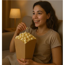 Caja Palomitas Grande Kraft 150g 8,7x13x20,3cm (25 Uds)
