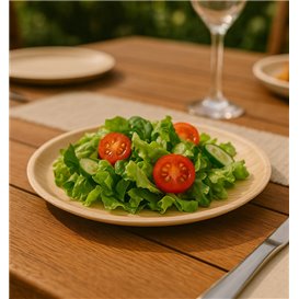 Plato Redondo Hoja de Palma Ø25cm (25 Uds)