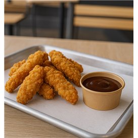 Tarrina Cartón Kraft para Salsas 60ml Ø6,7cm (50 Uds)