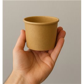 Tarrina Cartón Kraft para Salsas 100ml Ø7,3cm (1.000 Uds)