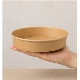Ensaladera Cartón Kraft-Kraft 950ml Ø18,5cm (300 Uds)