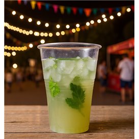 Vaso de Plástico PP Reutilizable Transparente 1000ml/1L (500 Uds)