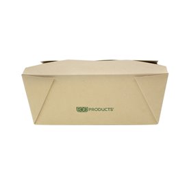 Caja Americana Cartón de Bambú Kraft 14x12x6,5cm 1300ml (400 Uds)