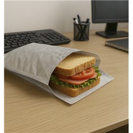 Bolsa para Hamburguesa Antigrasa Aluminio 22,3+5x20cm (250 Uds)