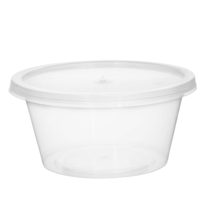 Tarrina Salsera PP Transparente con Tapa 60ml (100 Uds)