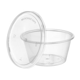 Tarrina Salsera PP Transparente con Tapa 60ml (1.000 Uds)