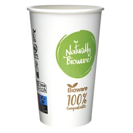 Vaso Cartón y PLA Bioware® 18Oz/540ml Ø9,0cm (50 Uds)