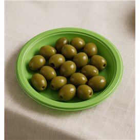 Plato de Plástico PS Reutilizable Llano Verde Lima Ø165mm (450 Uds)