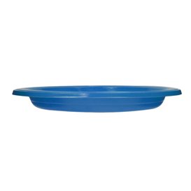 Plato de Plástico PS Reutilizable Llano Azul Oscuro Ø165mm (450 Uds)