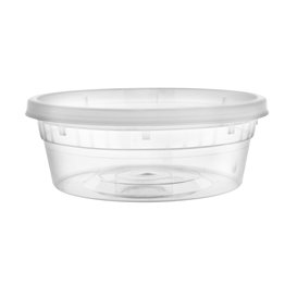 Envase de Plástico PP con Tapa Transparente “Deli Range” 250ml (240 Uds)