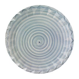 Plato de Cartón Impresión Cerámica "Bali" Ø18cm 290g/m² (50 Uds)