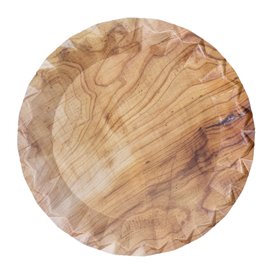 Plato de Cartón Impresión Madera "Bali" Ø18cm 290g/m² (50 Uds)