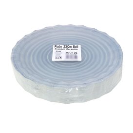 Plato de Cartón Impresión Cerámica "Bali" Ø23cm 345g/m² (450 Uds)