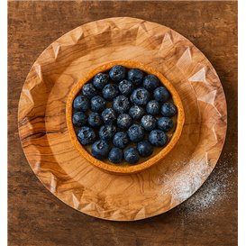 Plato de Cartón Impresión Madera "Bali" Ø23cm 345g/m² (450 Uds)