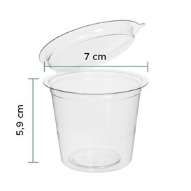 Tarrina Redonda Bisagra APET Transparente 125ml (405 Uds)