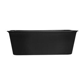 Envase Rectangular Plástico PP Negro 750ml 17,6x12,4x6cm (500 Uds)