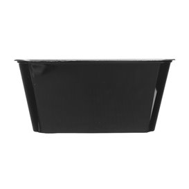 Envase Rectangular Plástico PP Negro 1.000ml 17,6x12,4x7cm (500 Uds)