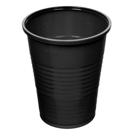 Vaso de Plástico PS Negro 200ml Ø7cm (25 Uds)