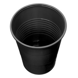 Vaso de Plástico PS Negro 200ml Ø7cm (25 Uds)