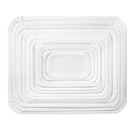 Bandeja de Cartón Rectangular Blanca 9x15 cm (1.000 Uds)