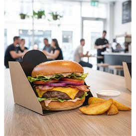 Pala de Cartón para Hamburguesa 12x12x10cm (25 Uds) Pala de Cartón para Hamburguesa 12x12x10cm (25 Uds)