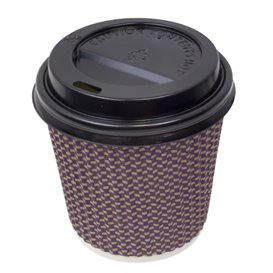 Tapa Travel con Agujero PS para Vaso Cartón Negra Ø6,2cm (1.000 Uds)