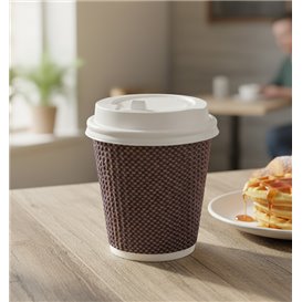 Tapa SIP de PS para Vaso Cartón Blanca Ø7,3cm (50 Uds)
