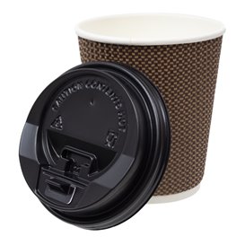 Tapa SIP de PS para Vaso de Cartón Negra Ø8,0cm (1.000 Uds) Tapa SIP de PS para Vaso de Cartón Negra Ø8,0cm (1.000 Uds)