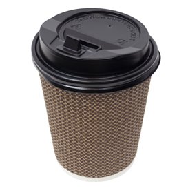 Tapa SIP de PS para Vaso de Cartón Negra Ø8,0cm (1.000 Uds) Tapa SIP de PS para Vaso de Cartón Negra Ø8,0cm (1.000 Uds)
