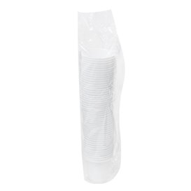 Vaso de Plástico PP Reutilizable Blanco 80ml (50 Uds)