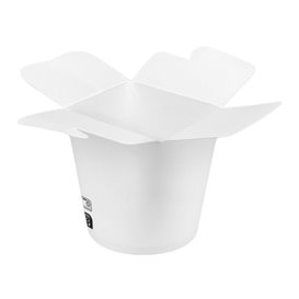 Envase Comida para Llevar 100% ECO Blanco 16Oz/480ml (50 Uds)