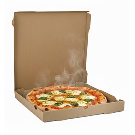 Caja de Cartón para Pizza Kraft 40x40x4cm (100 Uds) Caja de Cartón para Pizza Kraft 40x40x4cm (100 Uds)