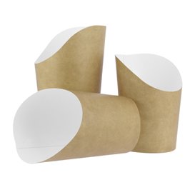 Vaso Cartón Kraft para Fritos y Wraps Ø7,8x10,8cm (1.320 Uds)