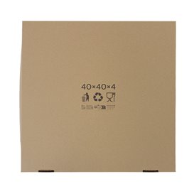 Caja de Cartón para Pizza Kraft 40x40x4cm (50 Uds) Caja de Cartón para Pizza Kraft 40x40x4cm (50 Uds)