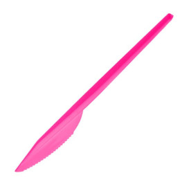 Cuchillo de Plastico PS Fucsia 165 mm (15 Uds)